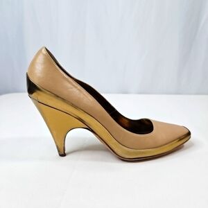 Elie Tahari Tan Leather Heels Sz 38